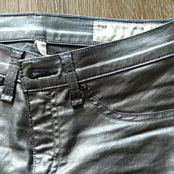 Rag bone grey coated skinny pants - Picture 2 of 3